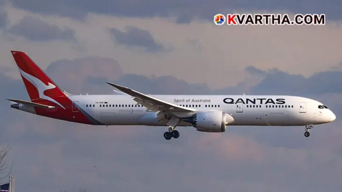 Qantas international flight&nbsp;
