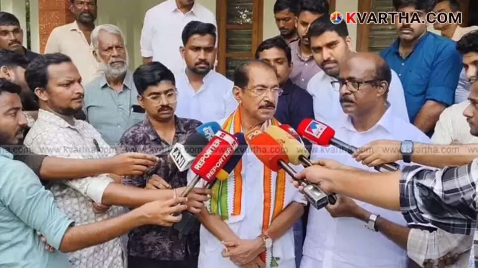 Destroyed Gandhi statue in Kannur.
