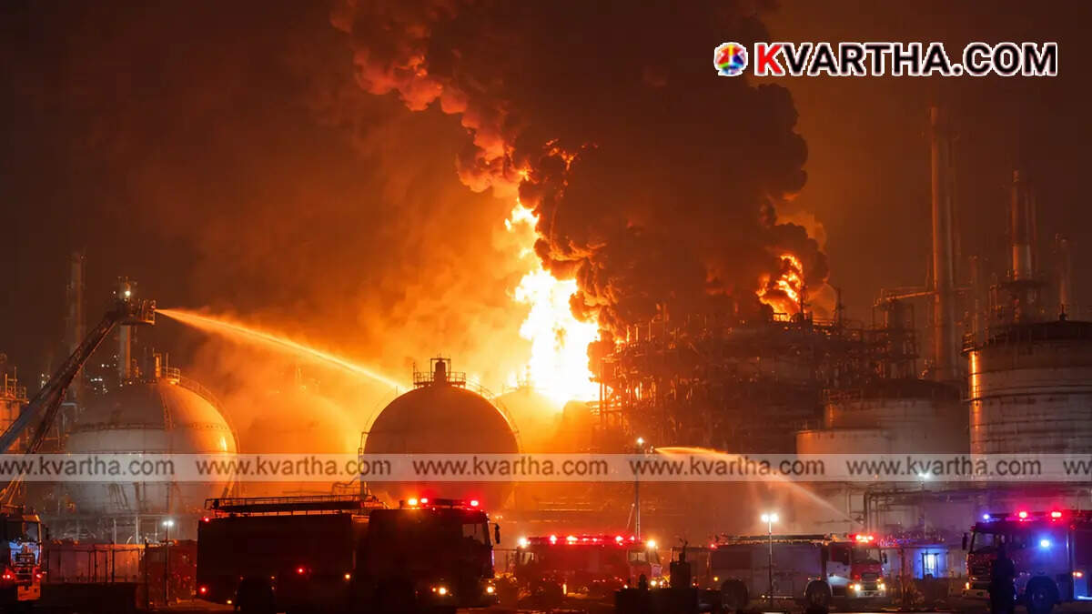 Conceptual image of an industrial plant explosion