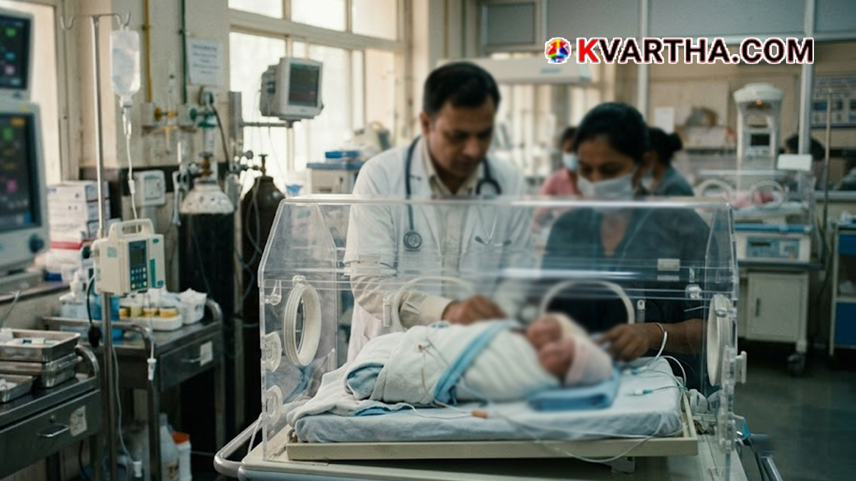 Representational image reflecting medical observation and neonatal care in MKCG Medical College