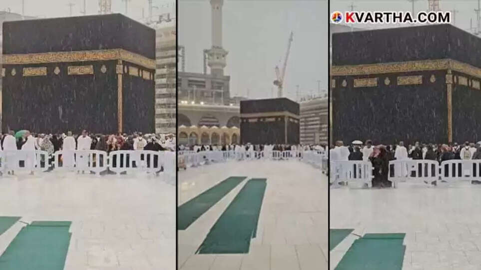 Heavy rain in Mecca with safety guidelines