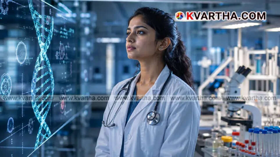 Medical researchers analyzing data and trends related to cancer cases under WHO guidelines