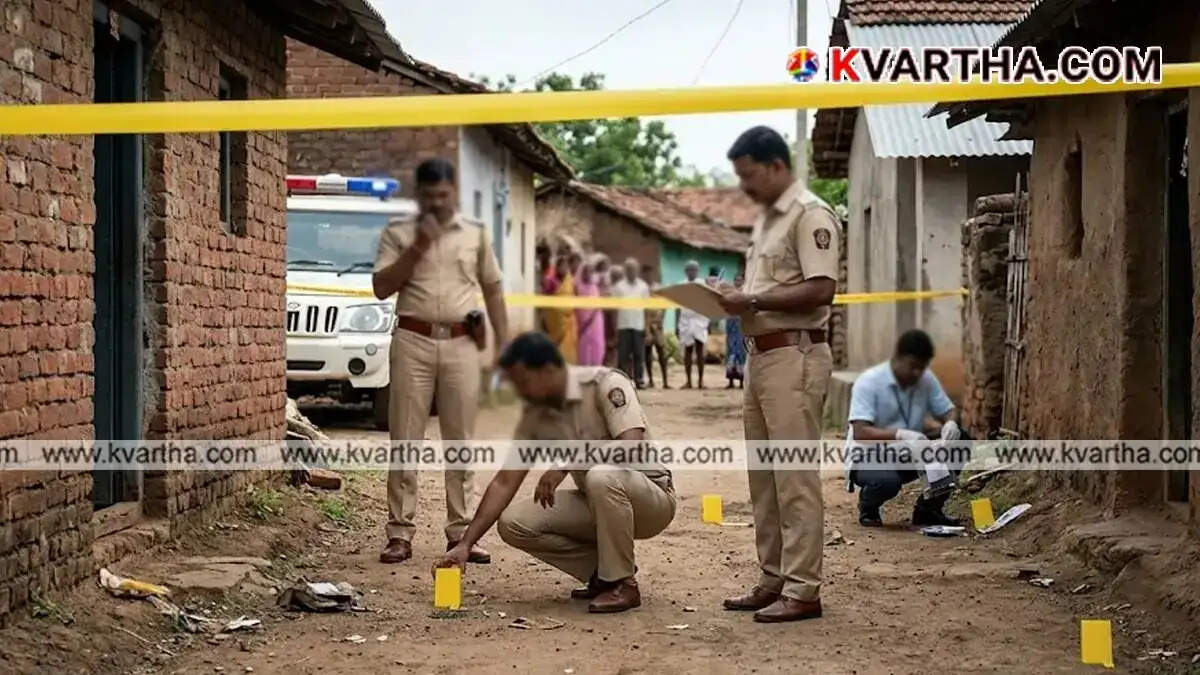 Conceptual image showing police investigation at a crime scene