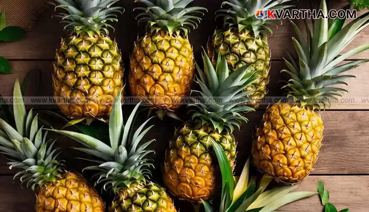 Pineapples being sold in Kerala market with increased price