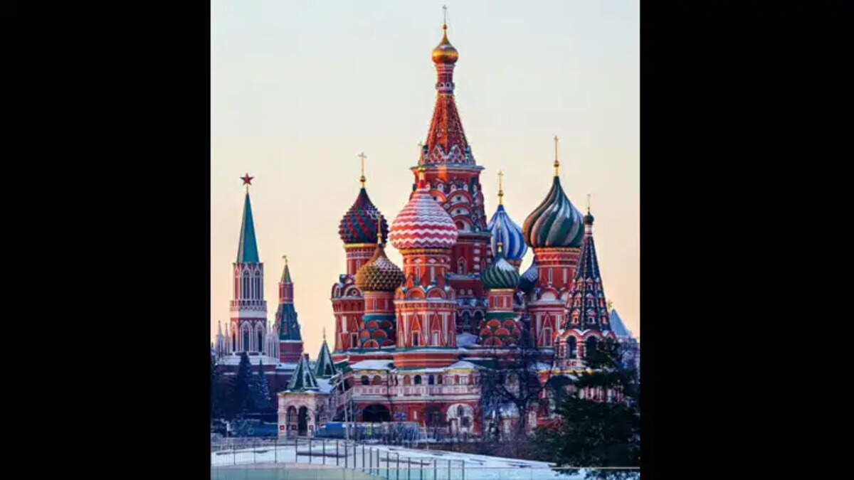 A vibrant image of Red Square in Moscow, Russia