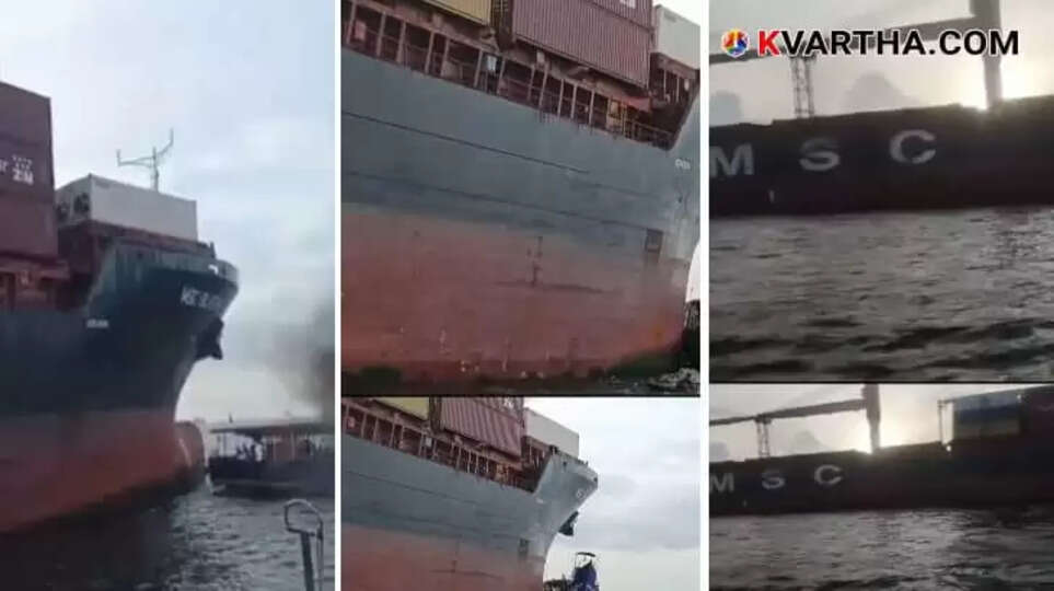 Cargo Ship Collides with Fishing Boat 'Prathyasha' off Fort Kochi Coast