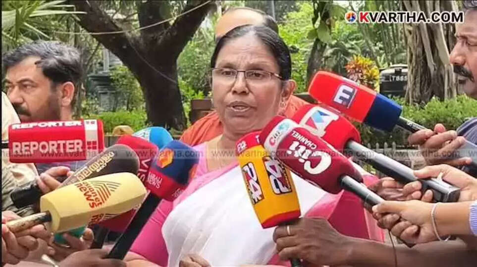 K K Shailaja MLA speaking to media regarding the Palathayi case.