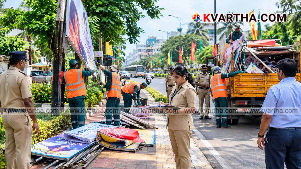 Representational image reflecting LSGD crackdown on unauthorized boards in public spaces