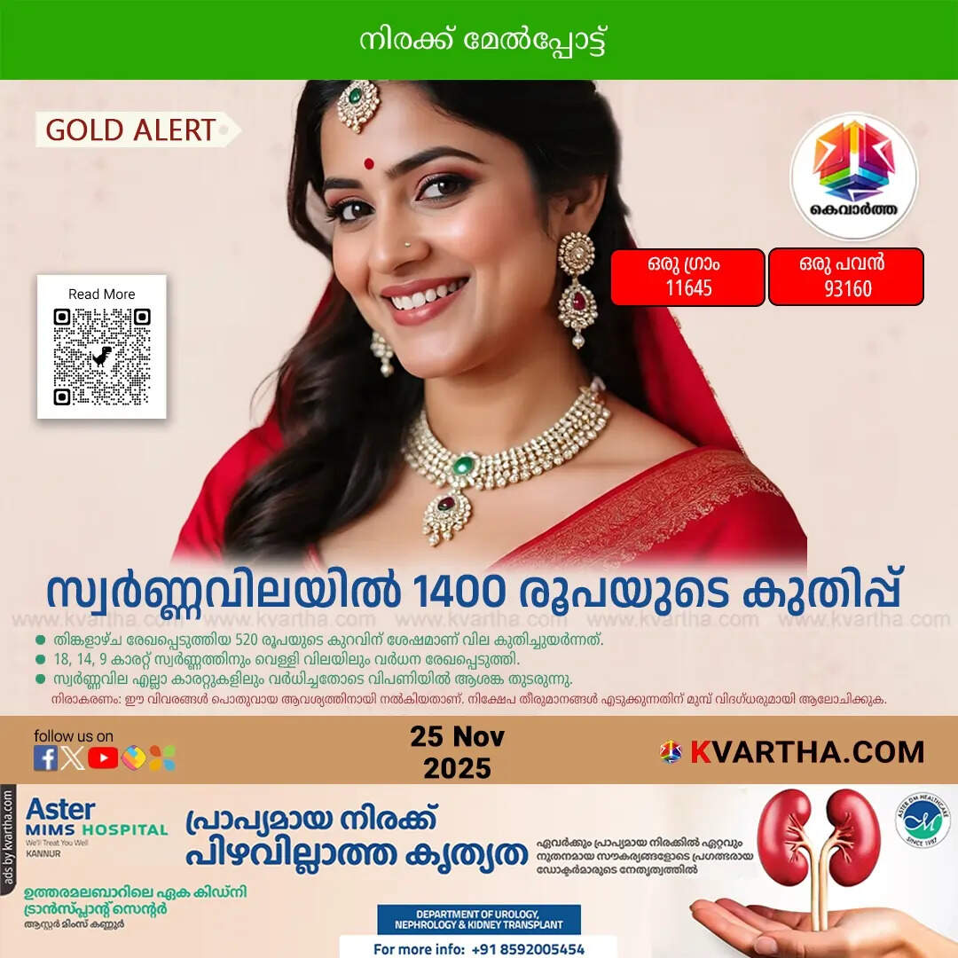 Kerala Gold Price November 25