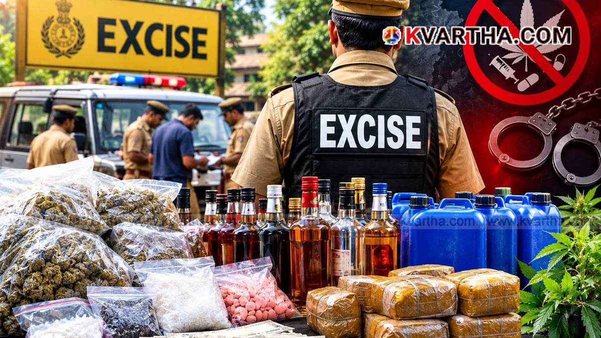 Representational image reflecting Excise department anti-drug drive and operations in Kannur