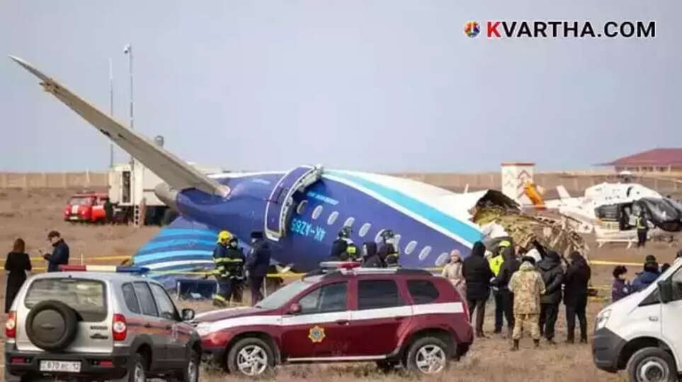 Image of the destroyed plane in Kazakhstan crash
