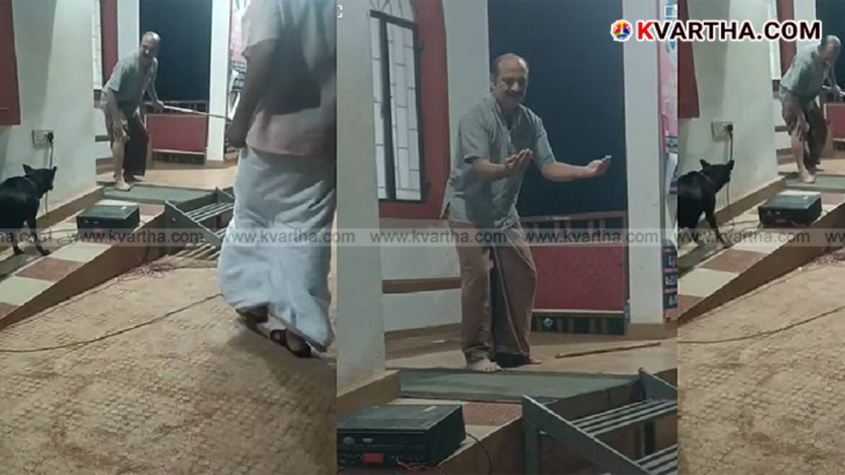 Actor P Radhakrishnan after stray dog attack in Kannur