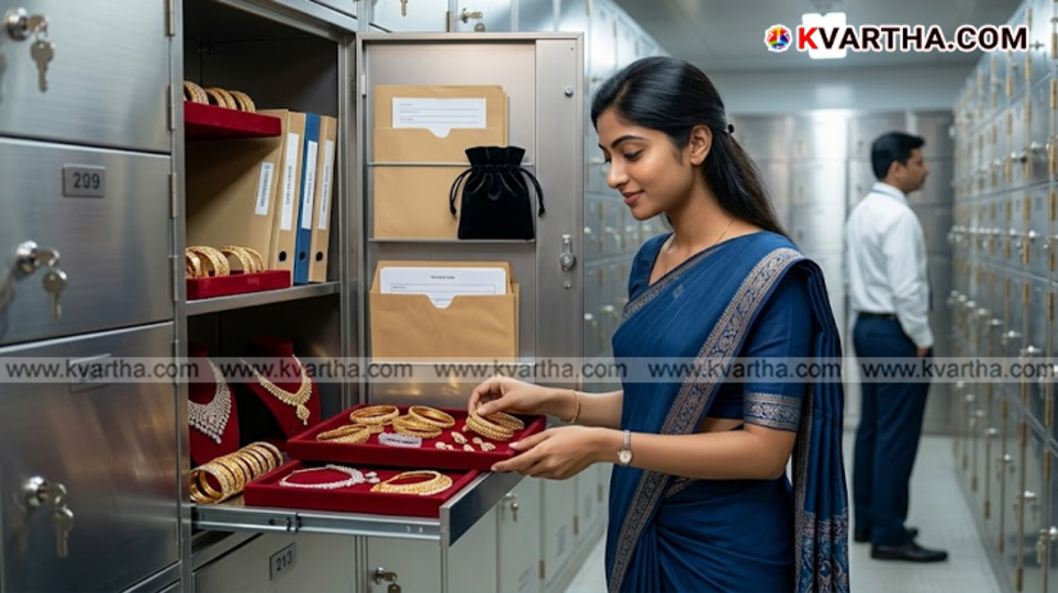 A row of safe deposit lockers in a bank representing safety and privacy of valuables in 2026.