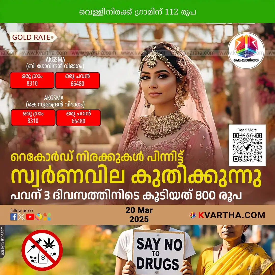 Bride Representing Gold Rate March 20 Kerala