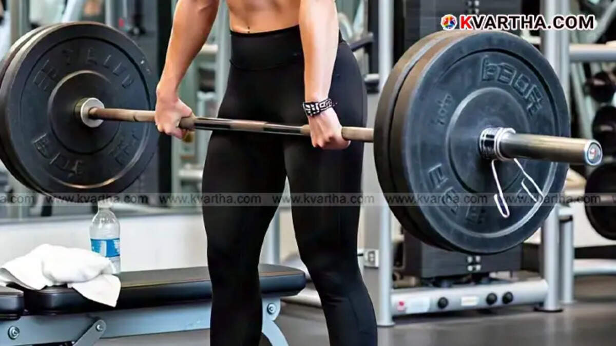An athlete competing in weightlifting at the Olympics.