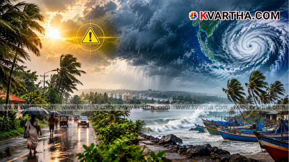  Representational image reflecting heavy rain and yellow alert weather forecasting in Kerala