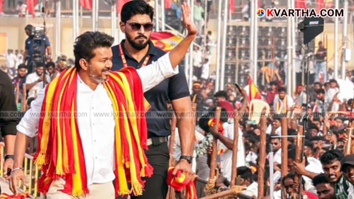 Actor Vijay announcing his political campaign in Tamil Nadu.