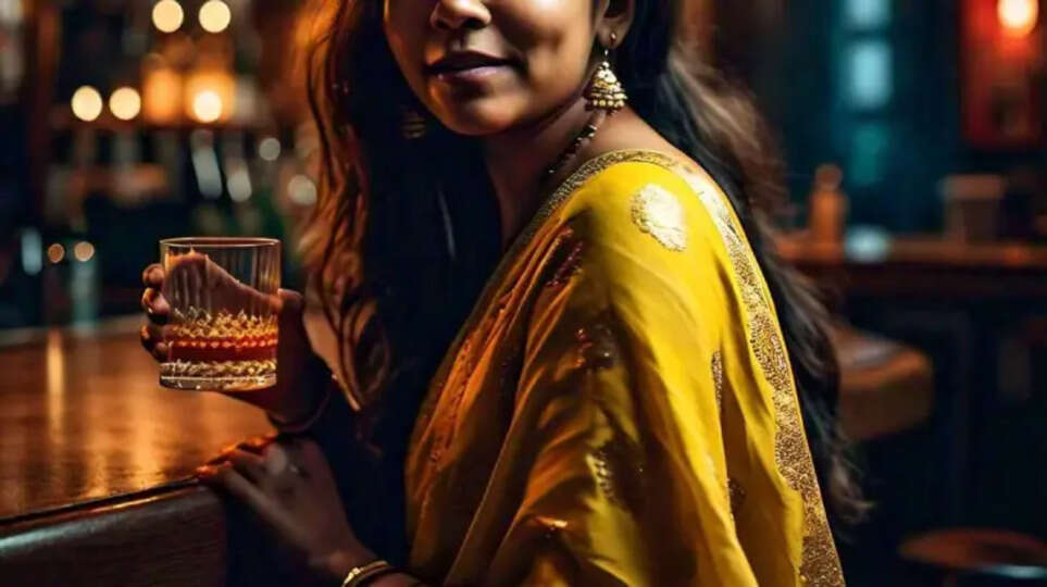 Women in India consuming alcohol, showcasing trends in seven states.