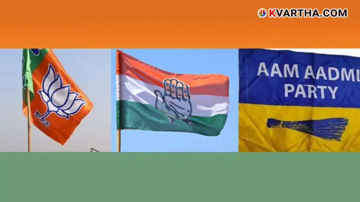 Delhi election promises by AAP, BJP, and Congress parties.