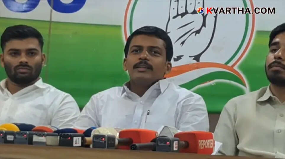 KSU State Vice President P Mohammed Shammas at a press meet regarding allegations against Kannur University.