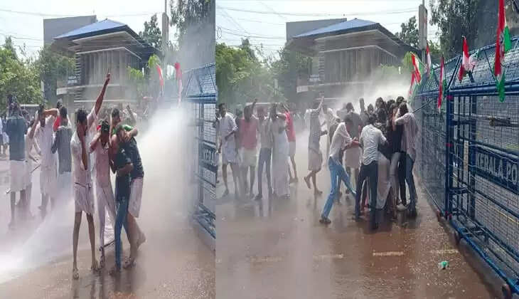 Violence During Youth Congress March in Kannur