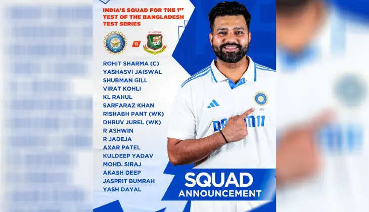 India’s Test Team Announced