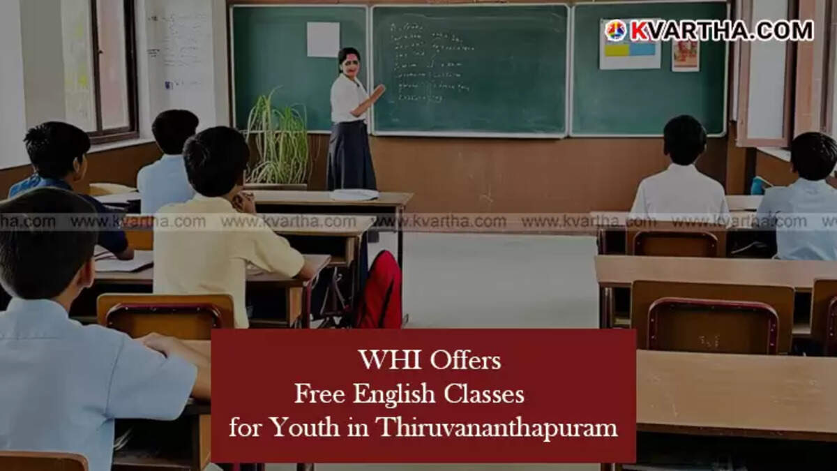 Announcement for free English classes by WHI.
