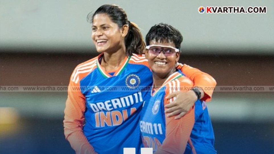  Indian women's cricket team celebrating a historic win.