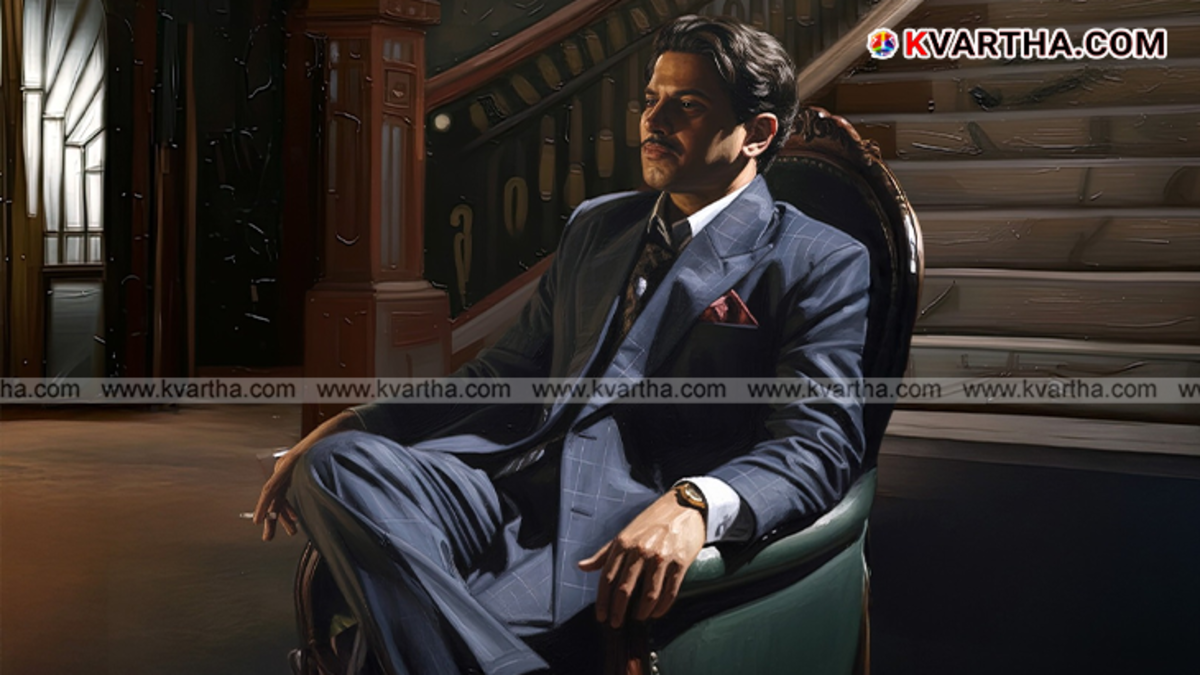Dulquer Salmaan in retro look from Kaantha movie.