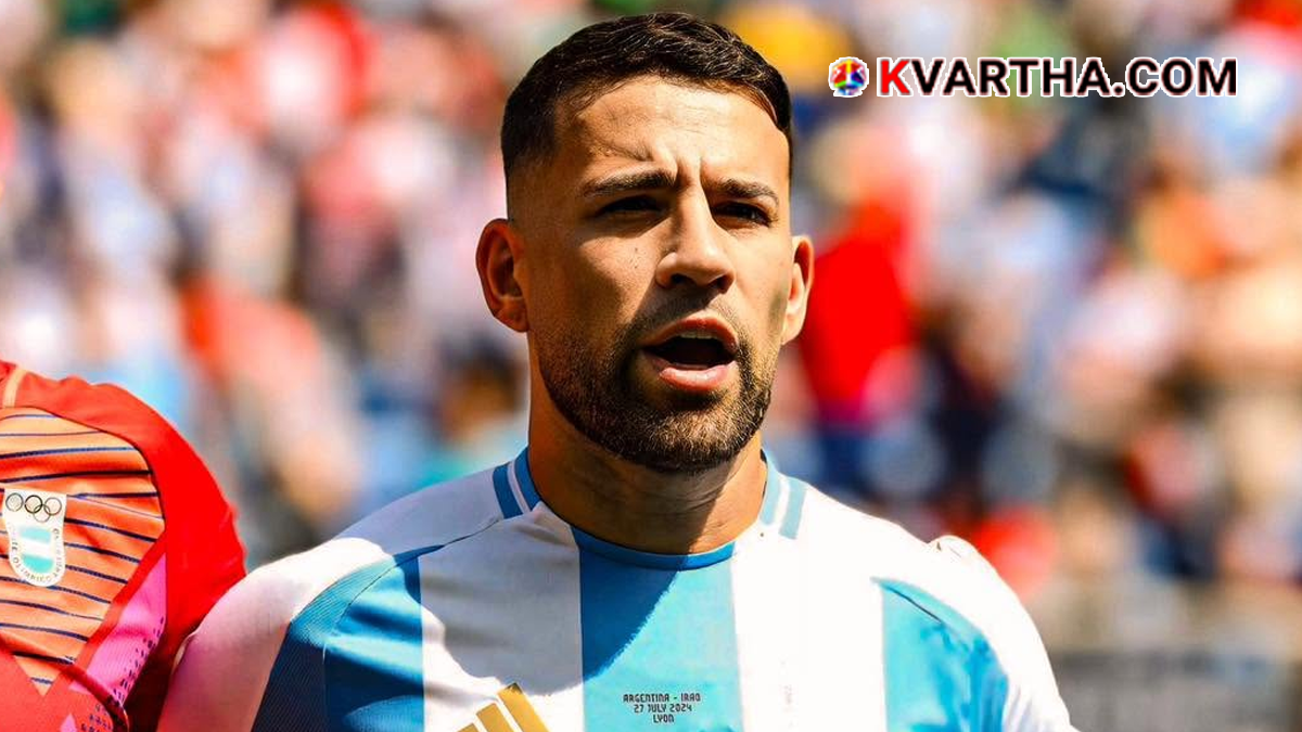 Conceptual image of Nicolas Otamendi in Argentina jersey