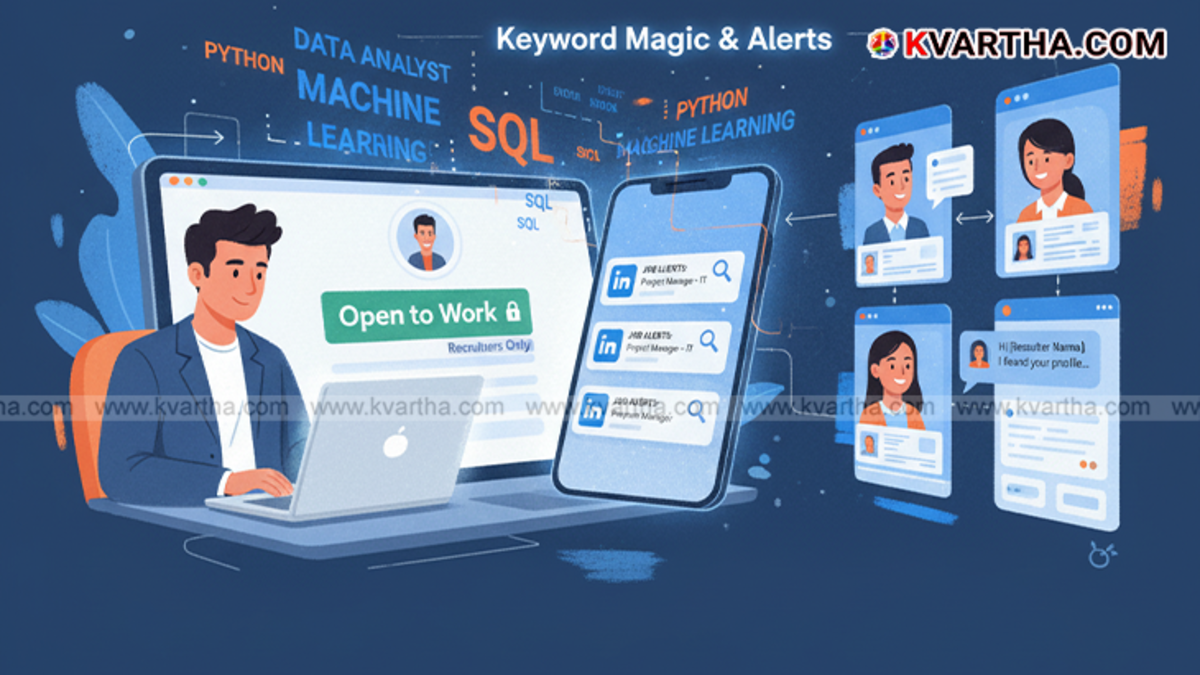 A person using a laptop with the LinkedIn logo, symbolizing job search hacks.