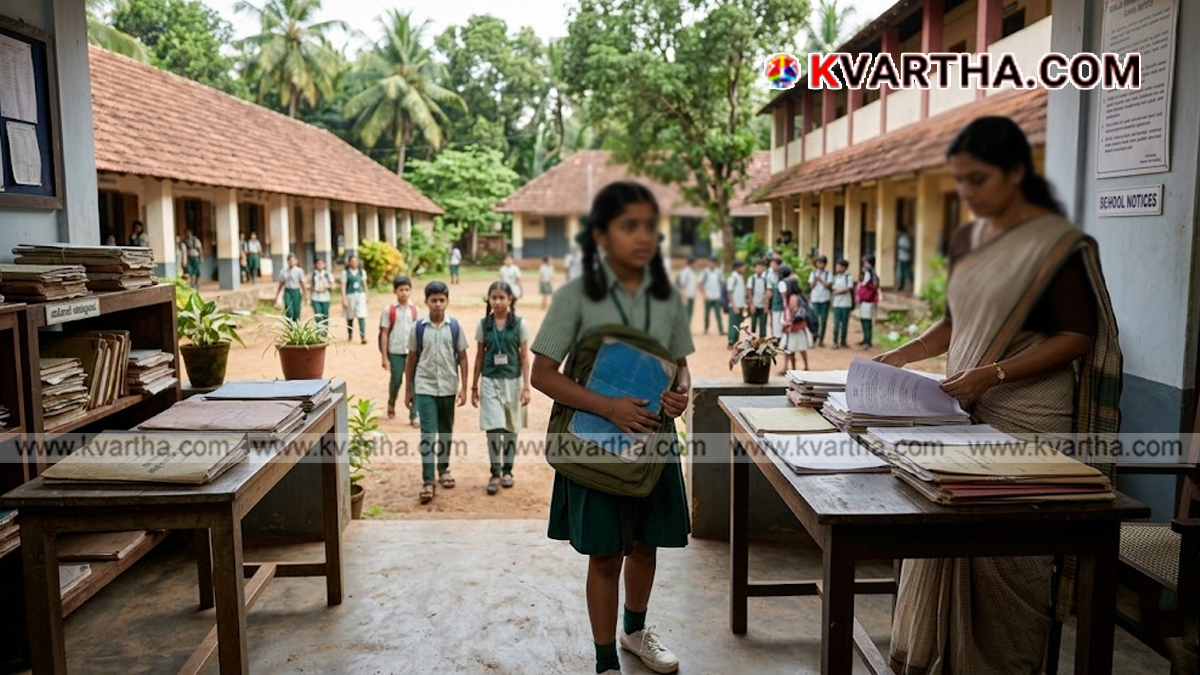 School textbooks in a classroom setting.