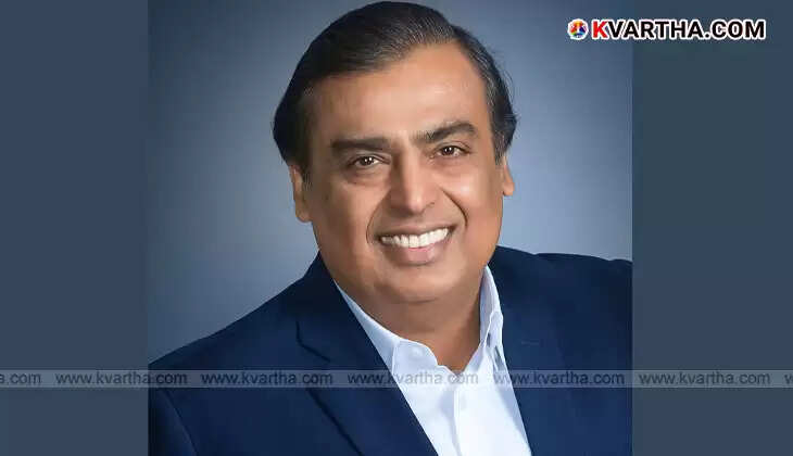 Portrait of Mukesh Ambani, Chairman of Reliance Industries.