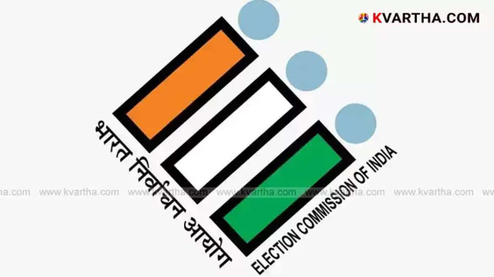 Officials and political party representatives at a meeting discussing the voter list in Kerala.