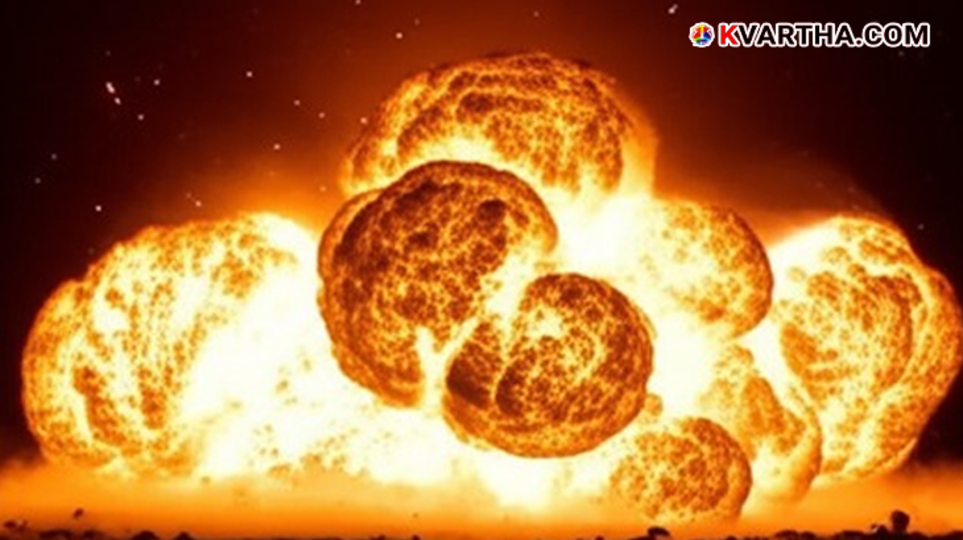 Damage to a railway track in Odisha after an IED blast