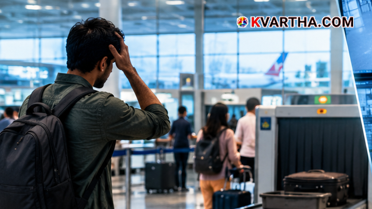 Representational image reflecting passport security check and travel context at Kannur Airport
