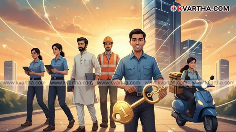 Hand holding a cheque representing gratuity payment.