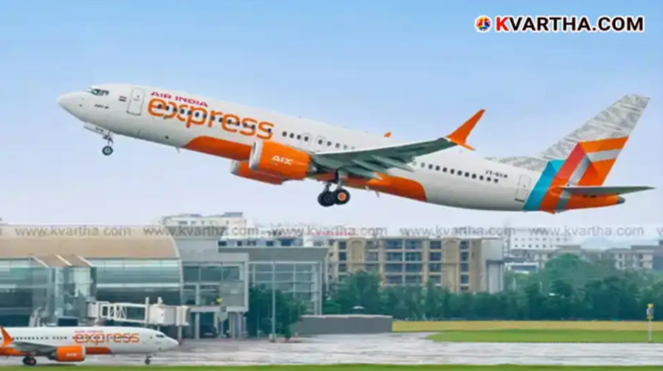 An Air India Express plane at the terminal of Kannur International Airport