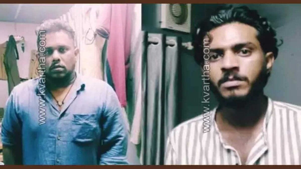 Amal Raj P and Ajaz P who were arrested for drug peddling