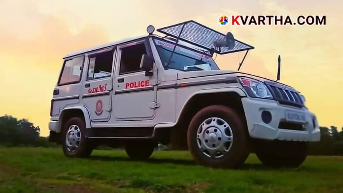 Image of Kerala Police cJeep.