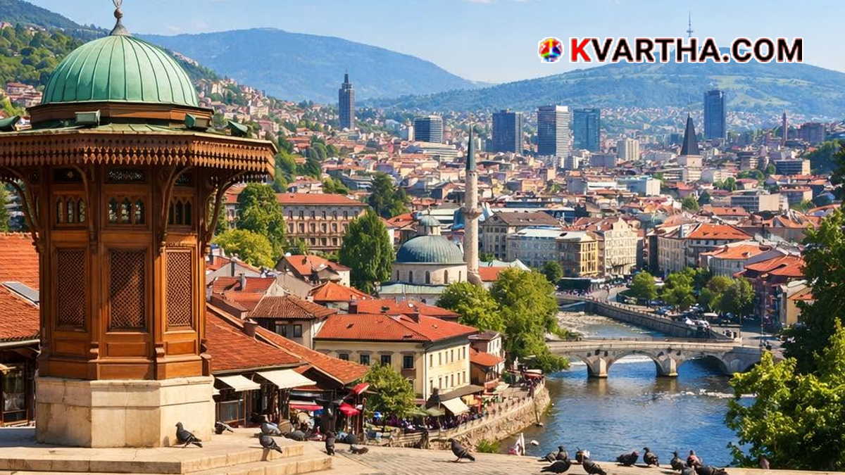 Beautiful view of Sarajevo, known as the 'Jerusalem of Europe'.
