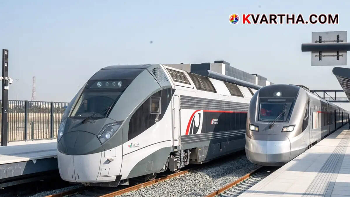  The first Etihad Rail passenger train departing on its journey