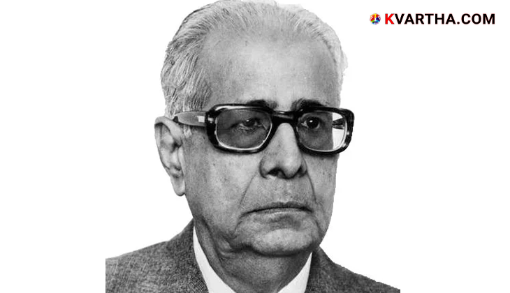 Portrait of Justice Muhammad Hidayatullah, former Chief Justice of India.