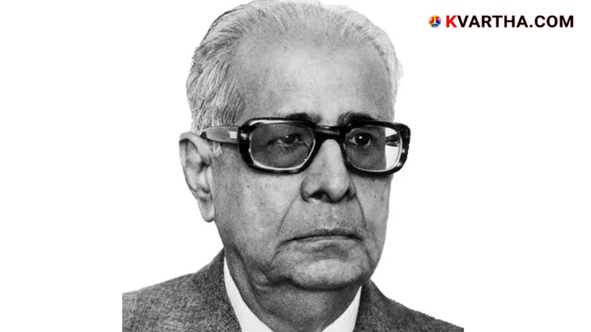 Portrait of Justice Muhammad Hidayatullah, former Chief Justice of India.