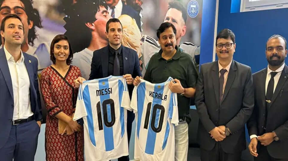 Argentina Football Association officials meeting with Kerala Sports Minister