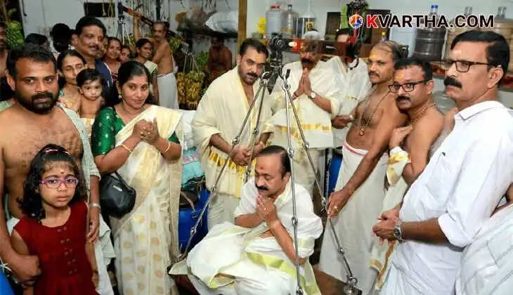 Kerala Chief Minister V.D. Satheesan visits Guruvayur and Thriprayar temples; performs butter Thulabharam.