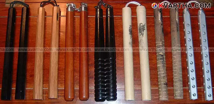 Nunchaku, a traditional martial arts weapon used in Okinawan Kobudo