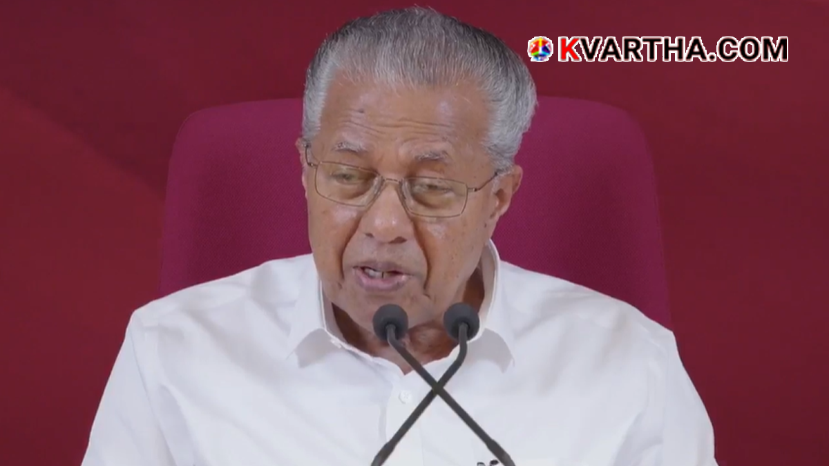 Representational image of Opposition Leader Pinarayi Vijayan addressing the media