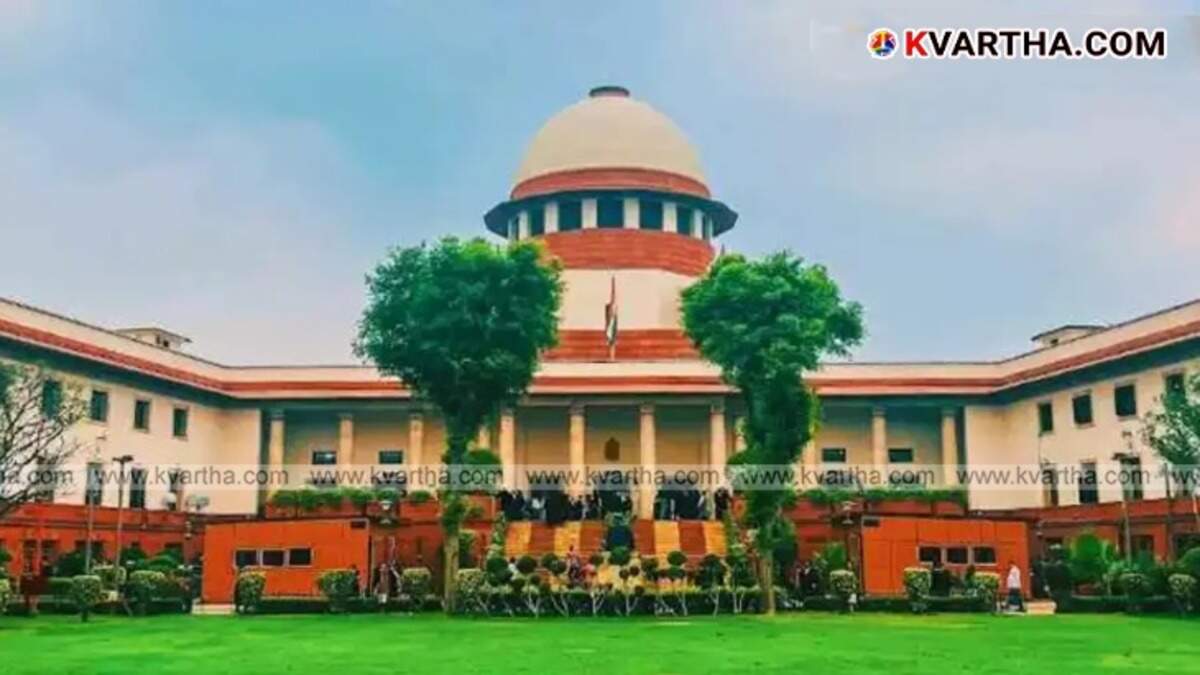 Sabarimala temple view with Supreme Court symbol