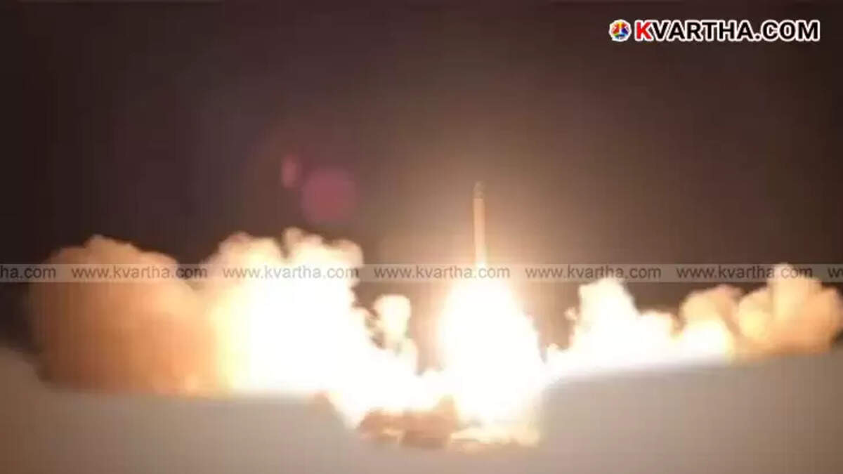 An image of Israel's missile defense system, likely 'Iron Dome', in action against incoming rockets.